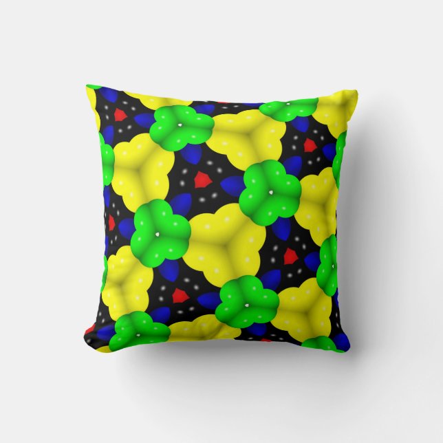 Abstract Triangle Geometrical Multicolored Cushion (Front)