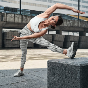 Abstract Triangle Lines Capri Leggings