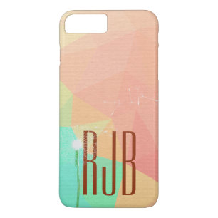 abstract triangle with white dandelion Case-Mate iPhone case