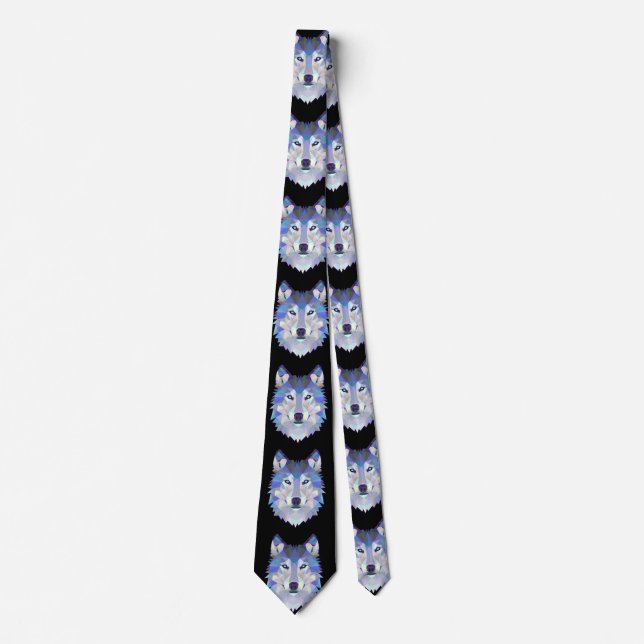 Abstract Triangle Wolf Head, Tie (Front)