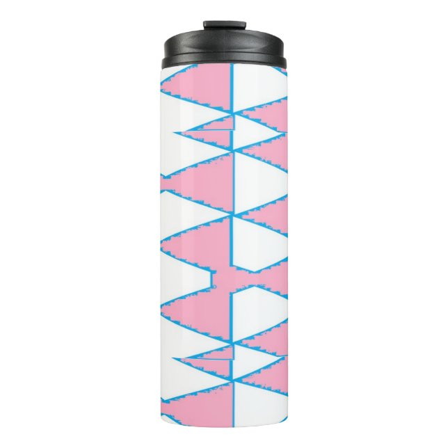 Abstract triangles background on thermal tumbler (Front)