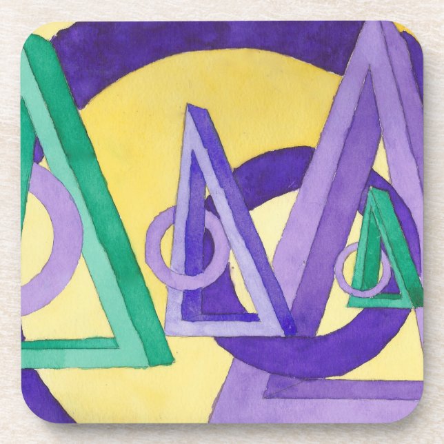 Abstract Triangles Coaster (Front)