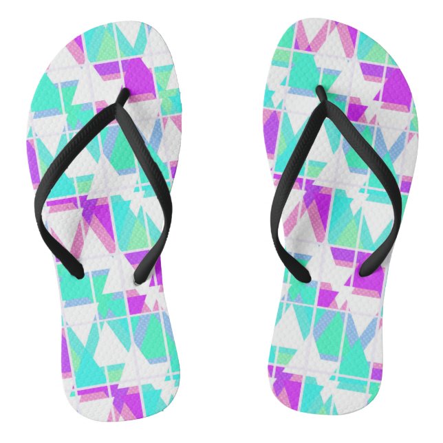 Abstract triangles geometrical modern pattern whit jandals (Footbed)