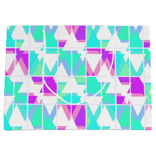 Abstract triangles geometrical modern pattern whit large gift bag