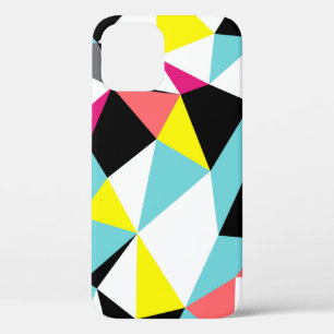 Abstract triangles geometrical pattern background iPhone 12 case