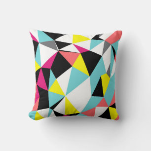 Abstract triangles geometrical pattern background cushion