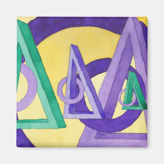 Abstract Triangles Magnet (Front)