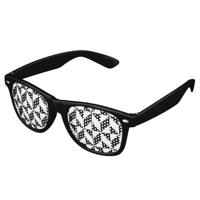 ABSTRACT TRIANGLES RETRO SUNGLASSES (Angled)