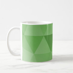 Abstract Triangles Seamless Pattern - Green   Coffee Mug