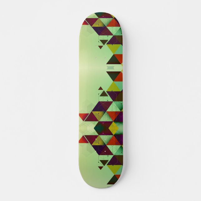 Abstract Triangles Skateboard (Front)