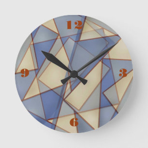 Abstract Triangles Wall Clock