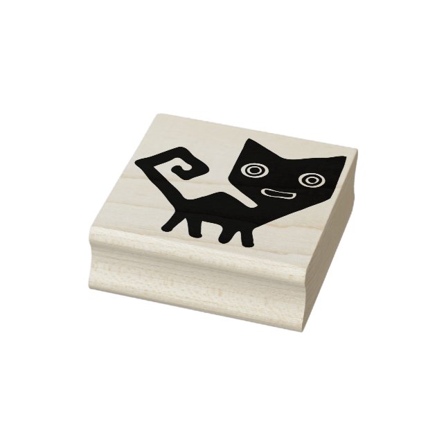 abstract tribal cat art stamp  (Stamp)