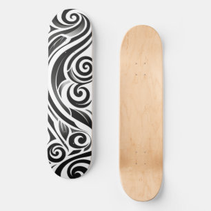 Abstract tribal skateboard