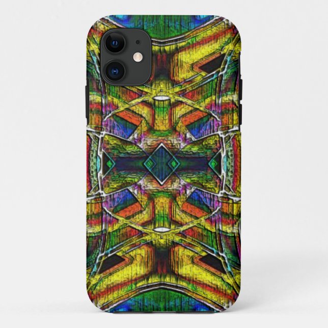 Abstract tribal style designs, carved Case-Mate iPhone case (Back)