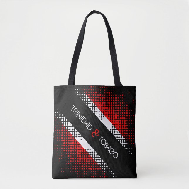 Abstract Trinidad and Tobago Dot Pattern Flag Tote Bag (Front)