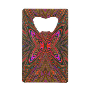 Abstract Trippy Orange and Magenta Butterfly