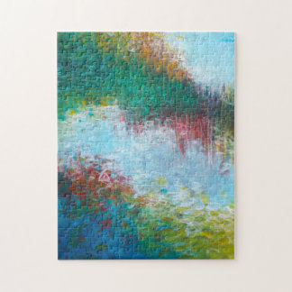 Abstract Triptych Part 1 Jigsaw Puzzle