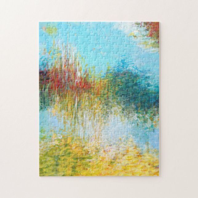 Abstract Triptych Part 2 Jigsaw Puzzle (Vertical)
