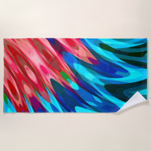 Abstract Tropical Bird Wing Beach Towel