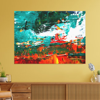 Abstract Tropical Collision Canvas Print