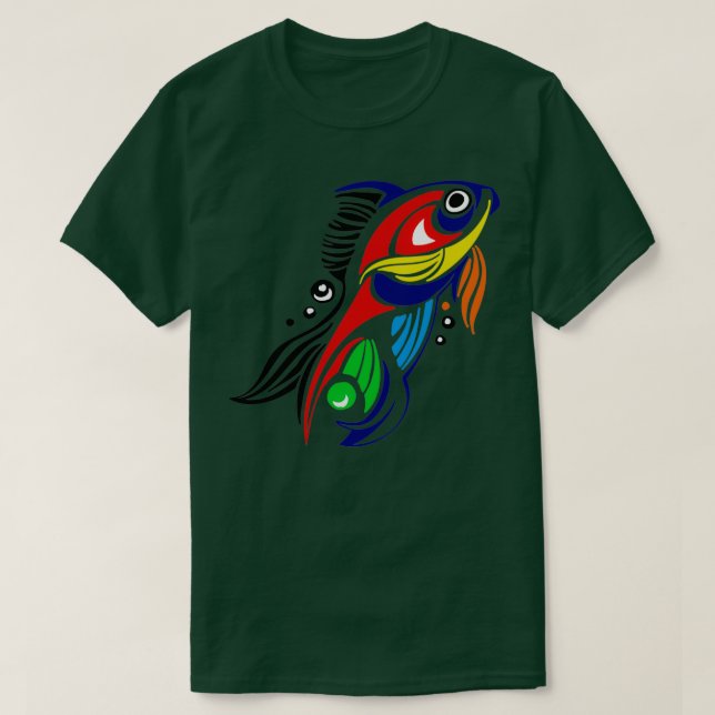 Abstract Tropical Fish T-Shirt (Design Front)