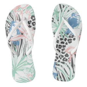 Abstract Tropical Forest Jandals