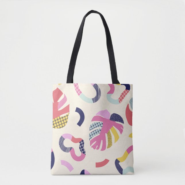 Abstract tropical forms seamless pattern,backgroun tote bag (Front)