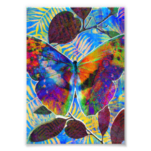 Abstract Tropical Jungle Butterfly Photo Print