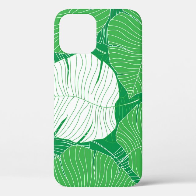 Abstract tropical leaf, artistic painting. Case-Mate iPhone case (Back)