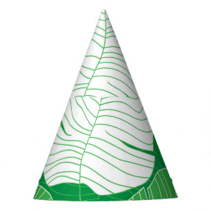 Abstract tropical leaf, artistic painting. party hat