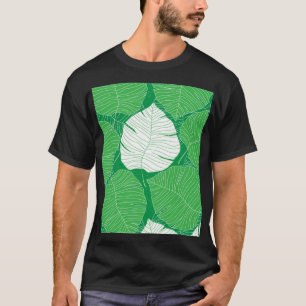 Abstract tropical leaf, artistic painting. T-Shirt