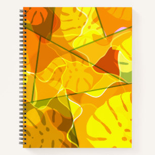 ABSTRACT TROPICAL LEAVES NOTEBOOK