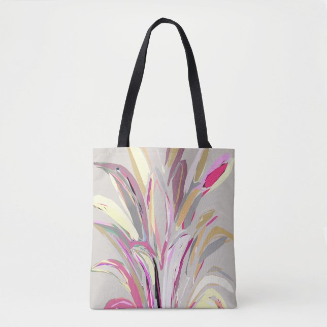 Abstract Tropical Plant Vector Art Style Tote Bag (Front)