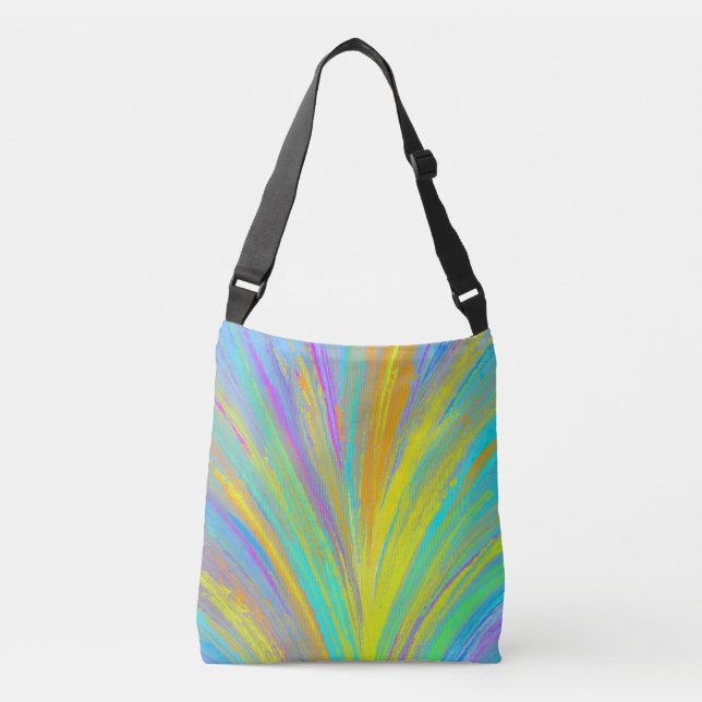 Abstract Tropical Summer Fun Crossbody Bag (Front)