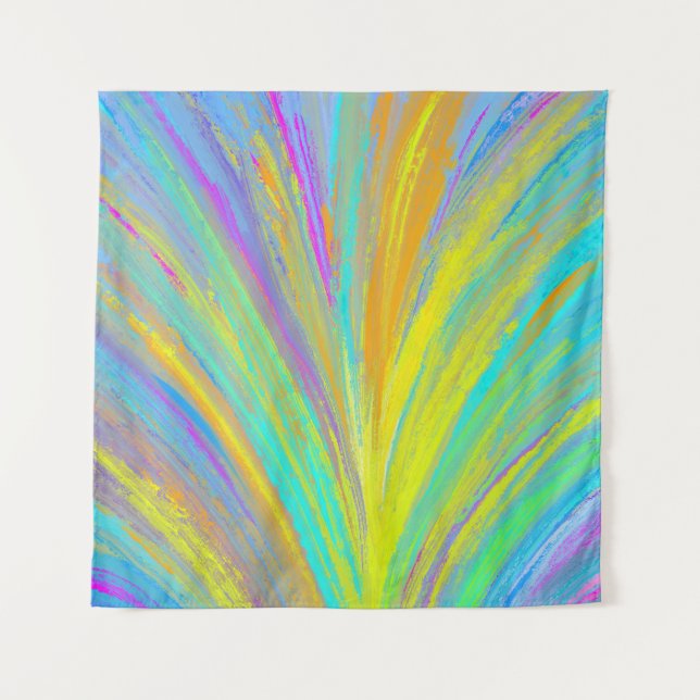Abstract Tropical Summer Fun Tapestry (Front)