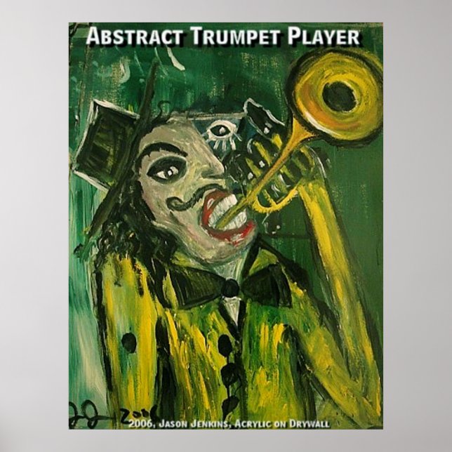 Abstract Trumpet Player Poster (Front)