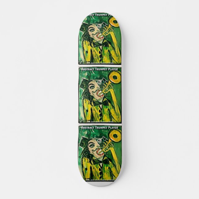 ABSTRACT TRUMPET PLAYER SKATEBOARD (Front)