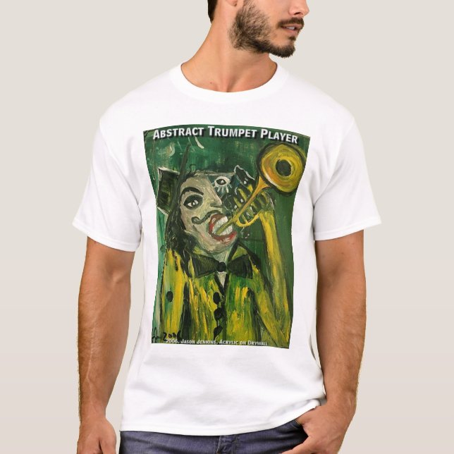 Abstract Trumpet Player T-Shirt (Front)