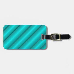 Abstract Tubes in Teal Luggage Tag