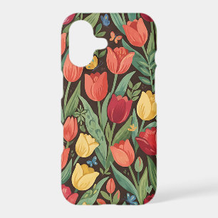 Abstract Tulip Butterfly Cottagecore iPhone Cases