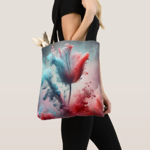 Abstract Tulip With Smoky Clouds Tote Bag