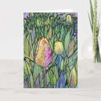Abstract Tulips Card