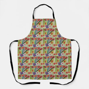 Abstract Tulips & Spring Flowers Apron