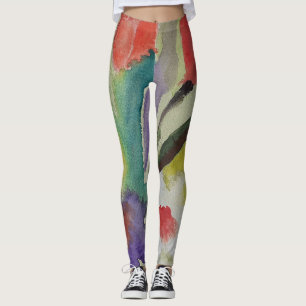 Abstract Tulips & Spring Flowers Leggings