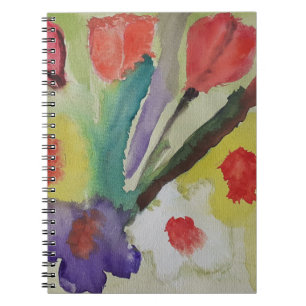 Abstract Tulips & Spring Flowers Notebook