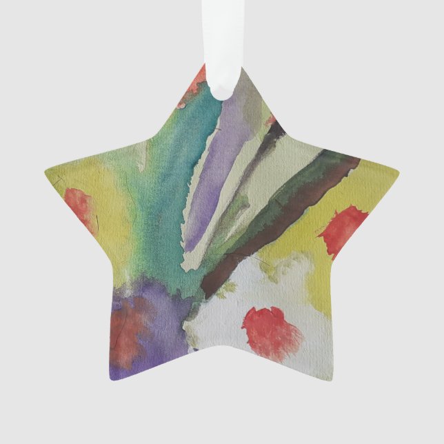 Abstract Tulips & Spring Flowers Ornament (Front)