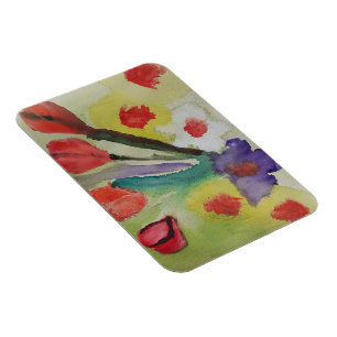 Abstract Tulips & Spring Flowers Photo Magnet