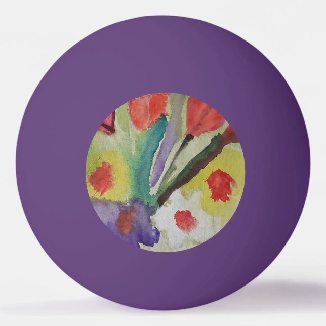 Abstract Tulips & Spring Flowers  Ping Pong Ball (Front)