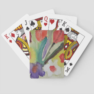 Abstract Tulips & Spring Flowers Playing Cards