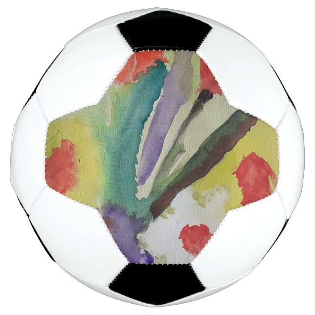 Abstract Tulips & Spring Flowers Soccer Ball (Front)